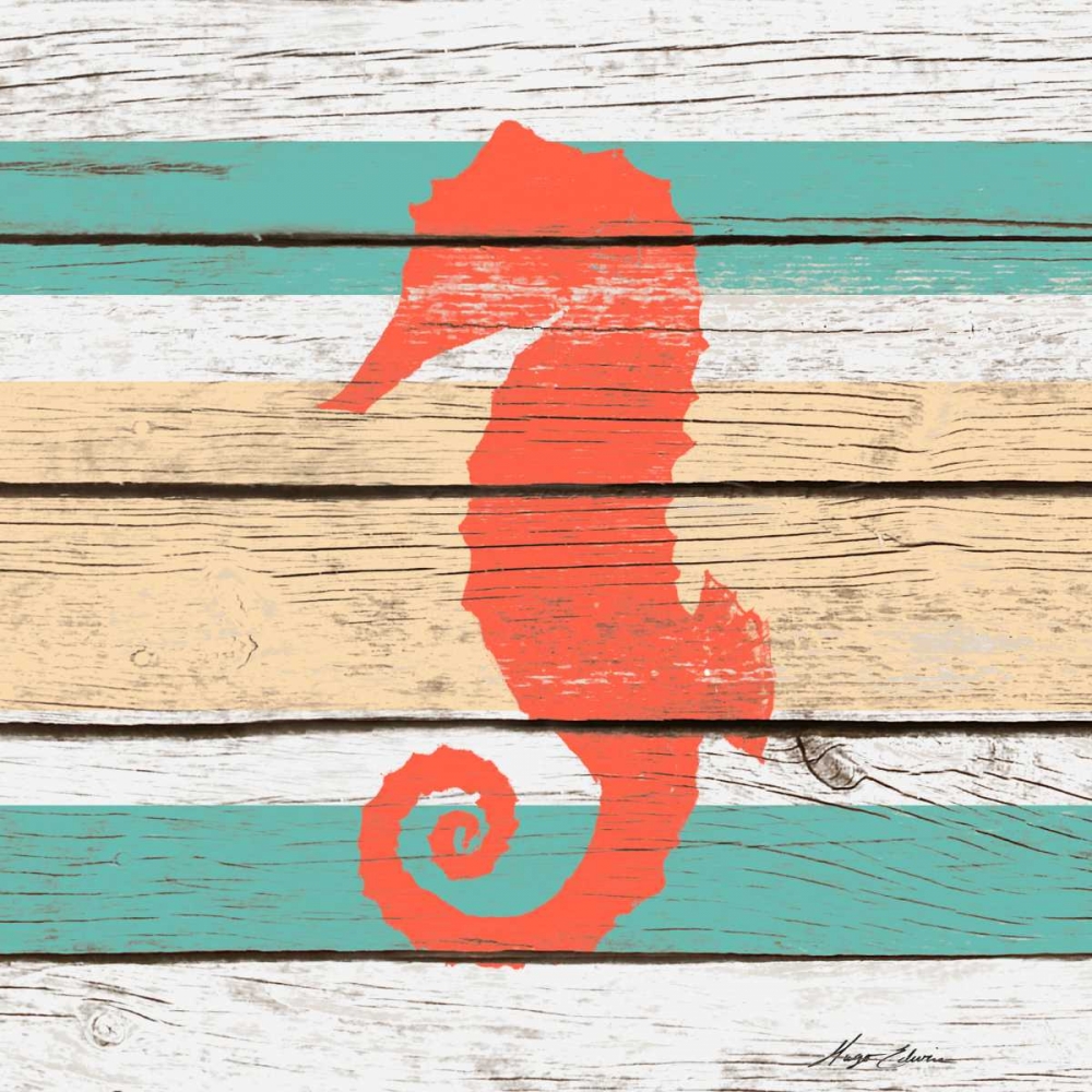 Striped Sea Creature II art print by Hugo Edwins for $57.95 CAD