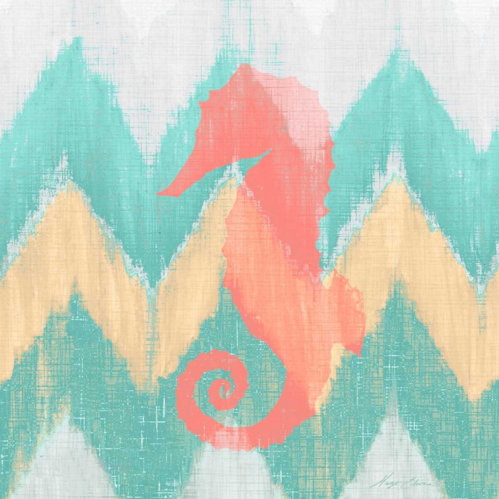 Sea Creature on Chevron II art print by Hugo Edwins for $57.95 CAD