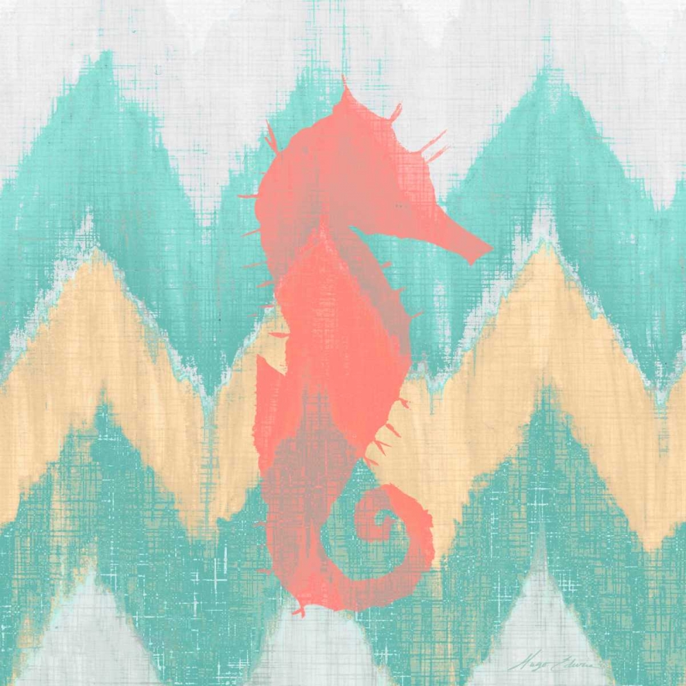 Sea Creature on Chevron I art print by Hugo Edwins for $57.95 CAD