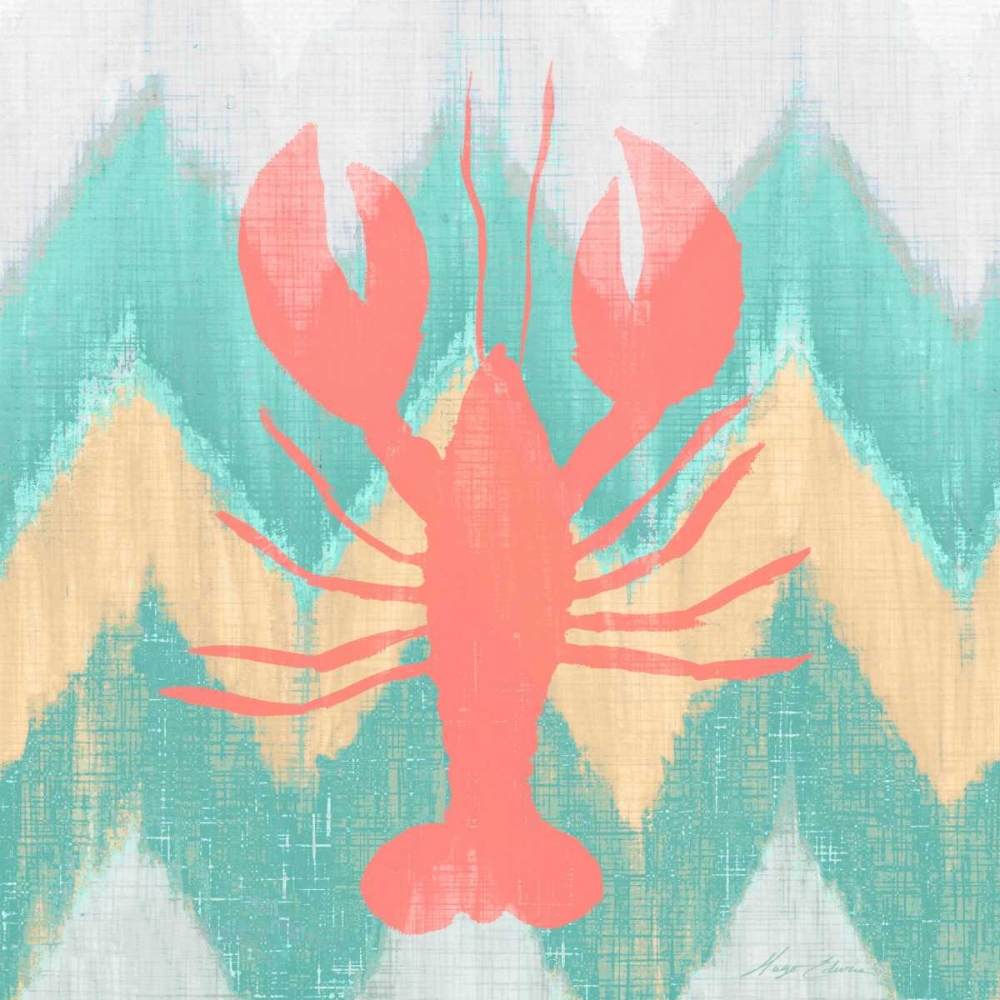 Sea Creature on Chevron IV art print by Hugo Edwins for $57.95 CAD