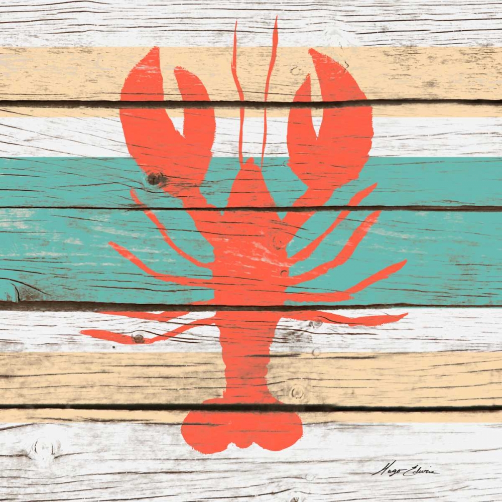 Striped Sea Creature IV art print by Hugo Edwins for $57.95 CAD