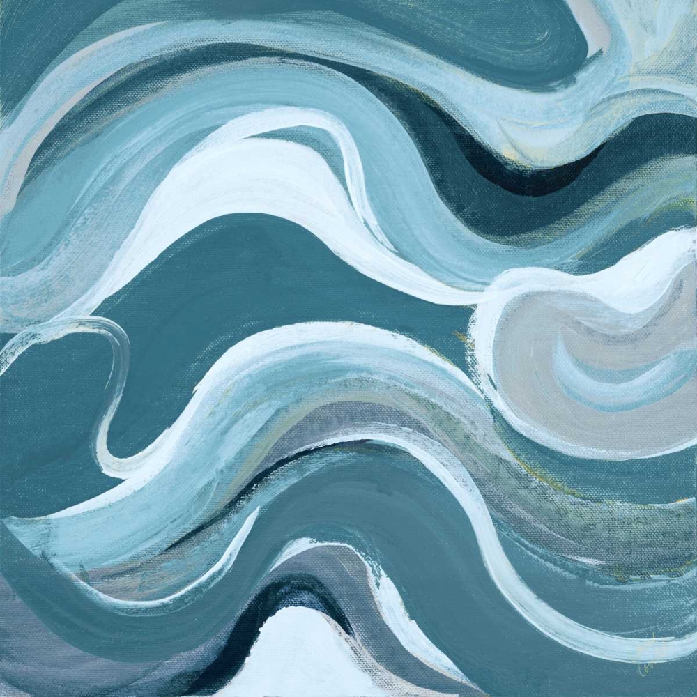 Curvilinear Bright Blue I art print by Lanie Loreth for $57.95 CAD