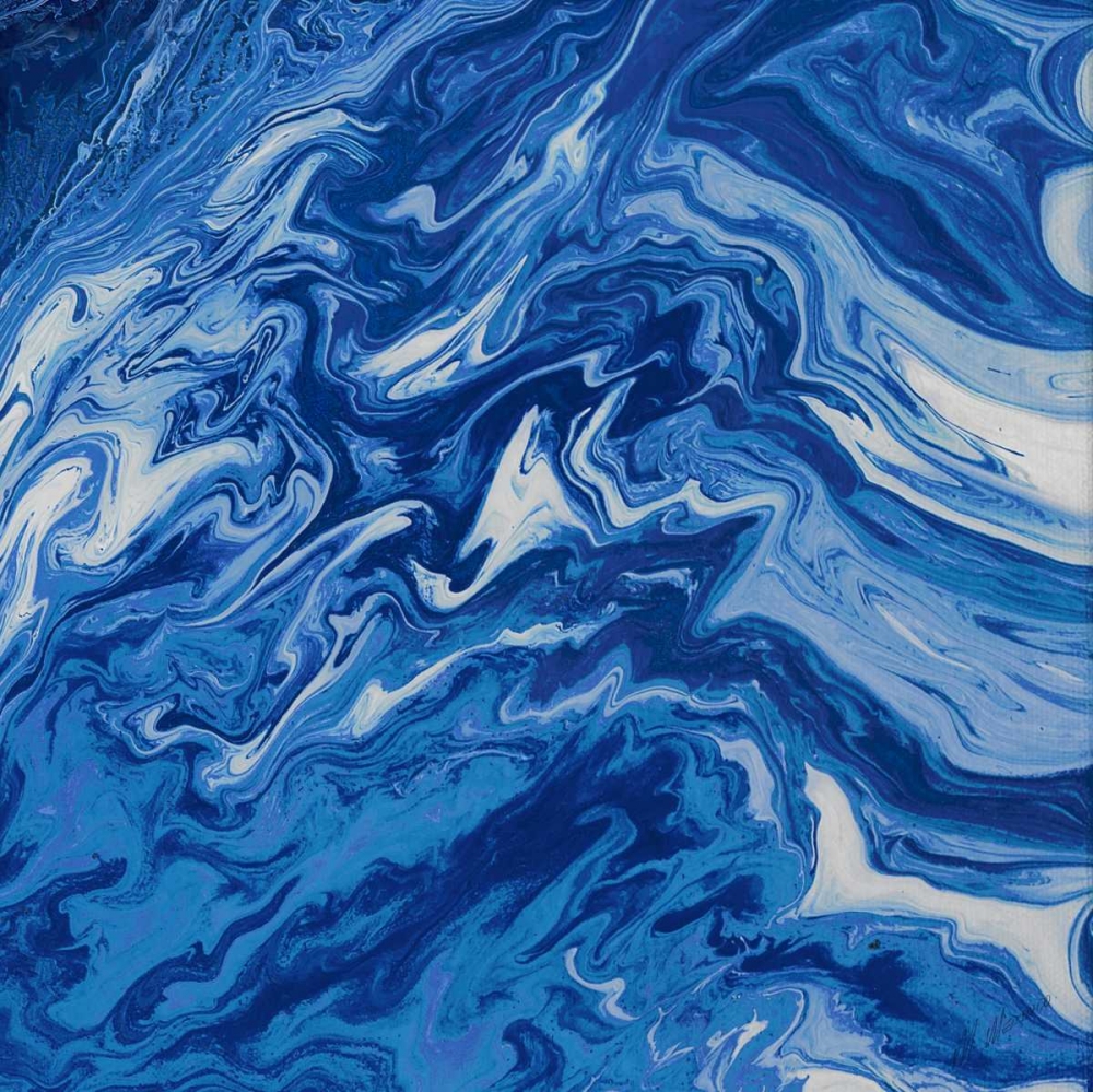 Navy Marble Square art print by M. Mercado for $57.95 CAD