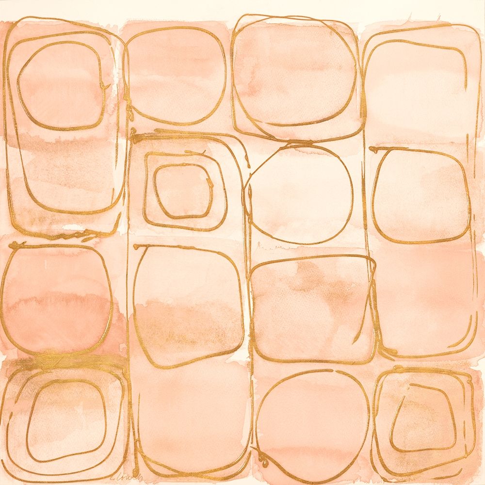 Circular Squares of Peach art print by Lanie Loreth for $57.95 CAD