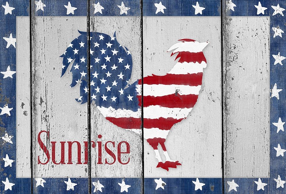 Patriotic Sunrise art print by Hugo Edwins for $57.95 CAD