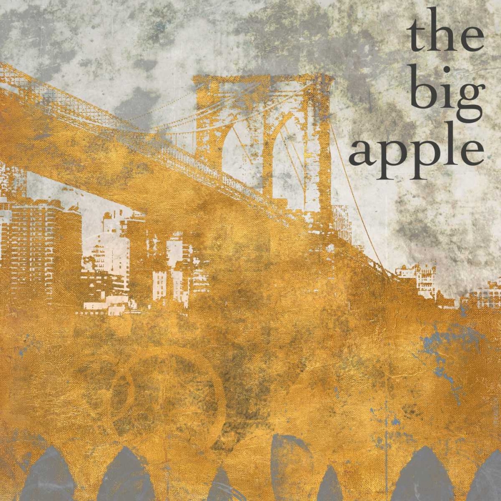 NY Gold Bridge at Dusk I art print by Dan Meneely for $57.95 CAD