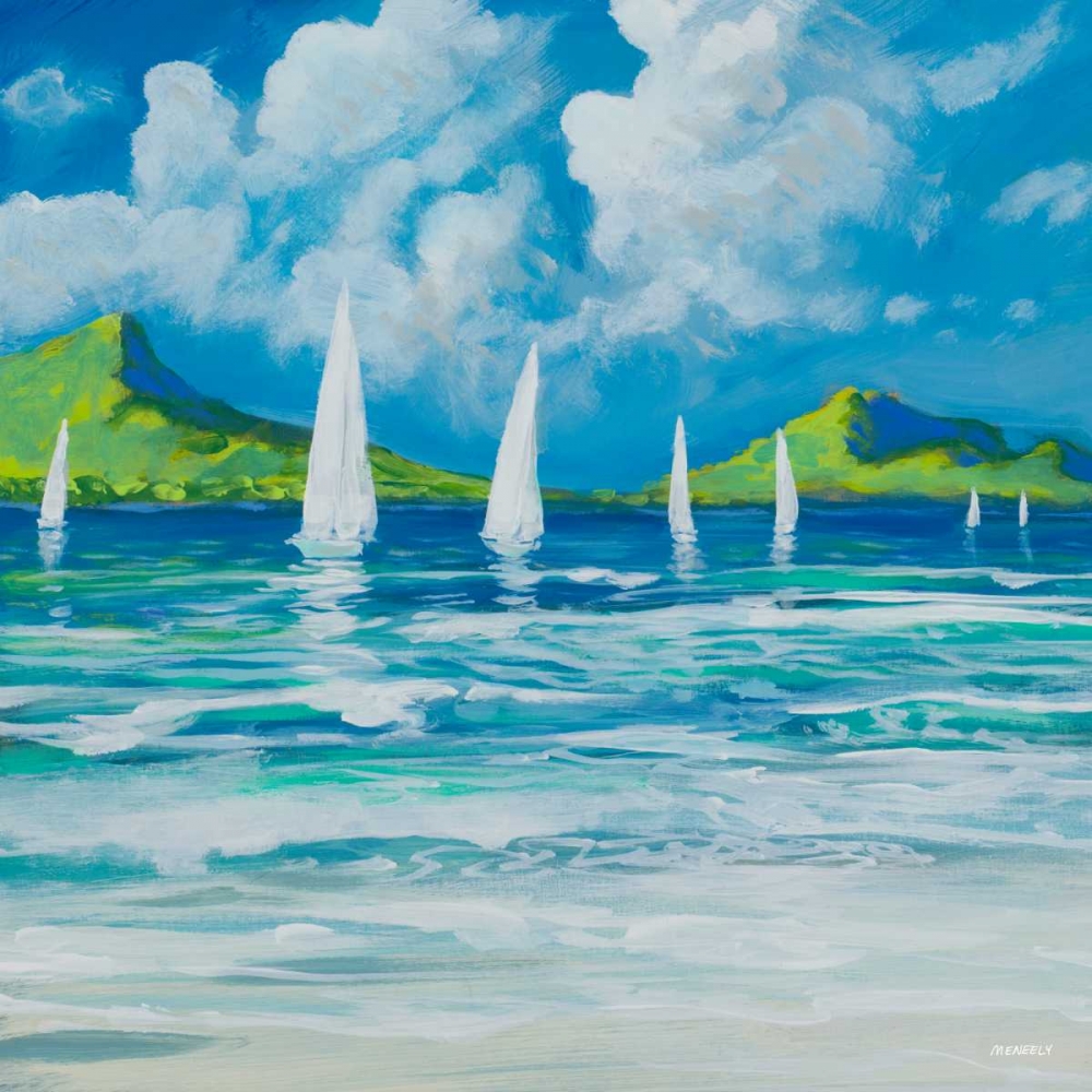 Sail Away Beach I art print by Dan Meneely for $57.95 CAD