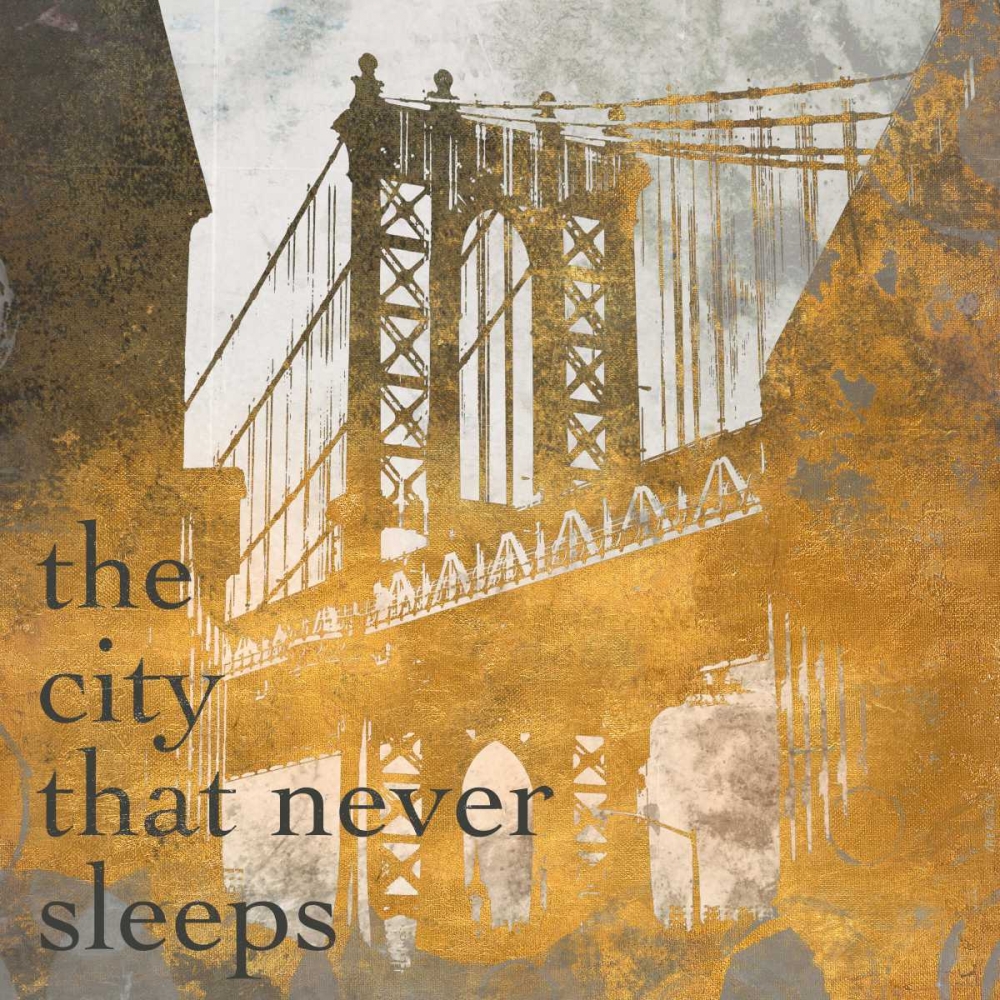 NY Gold Bridge at Dusk II art print by Dan Meneely for $57.95 CAD