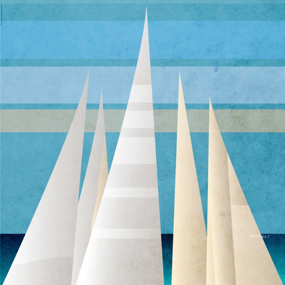 Main Sail Harbor III art print by Dan Meneely for $57.95 CAD