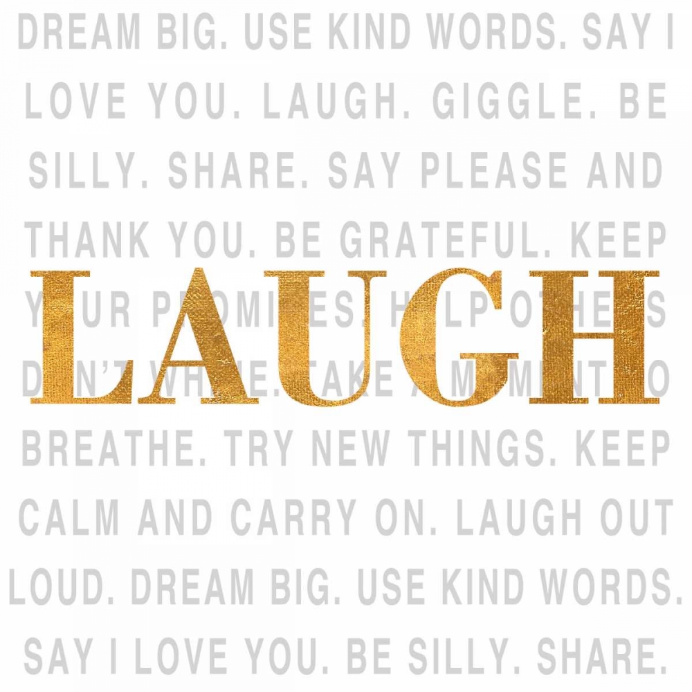 Gold Love Type II (Laugh) art print by SD Graphics Studio for $57.95 CAD