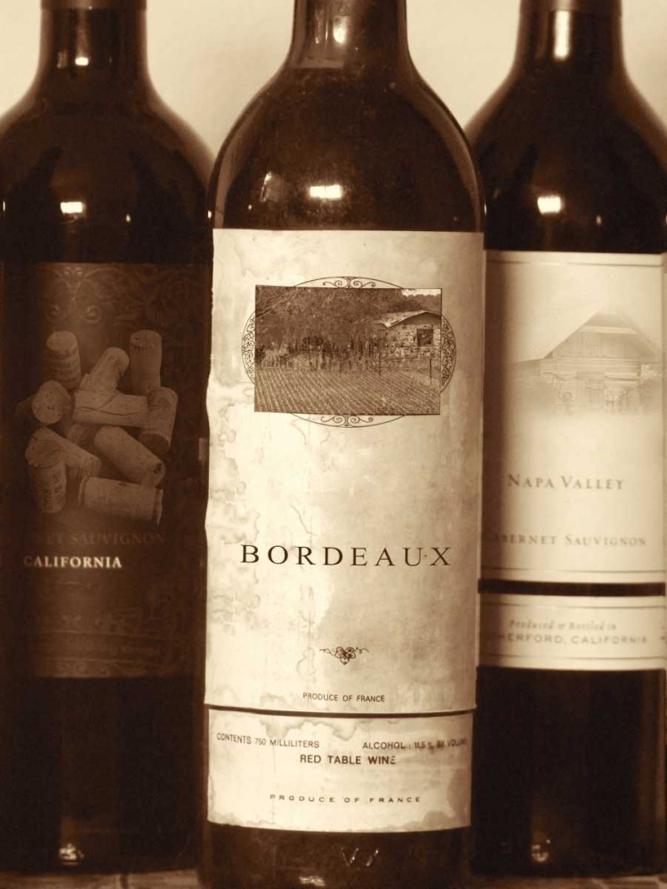 Wine Bottles I art print by Gail Peck for $57.95 CAD