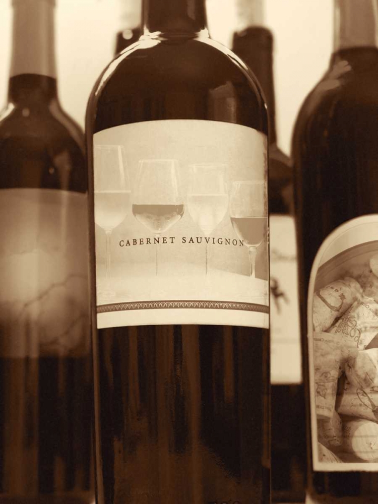 Wine Bottles II art print by Gail Peck for $57.95 CAD