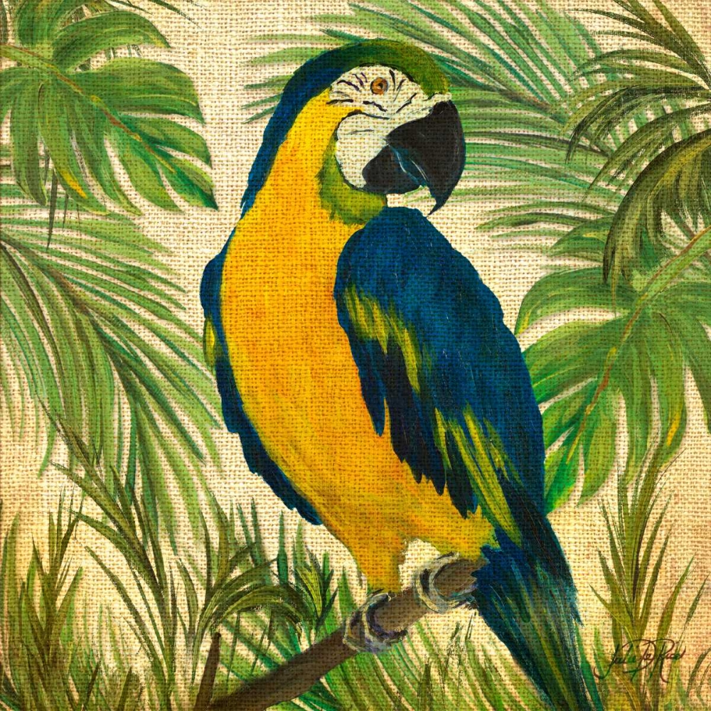 Island Birds Square on Burlap II art print by Julie DeRice for $57.95 CAD