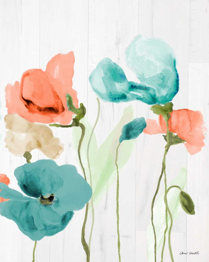 Poppies on Wood II art print by Lanie Loreth for $57.95 CAD