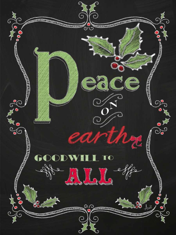 Noel Chalk Art V art print by Andi Metz for $57.95 CAD
