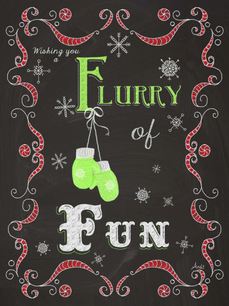 Let it Snow Chalk Art I art print by Andi Metz for $57.95 CAD