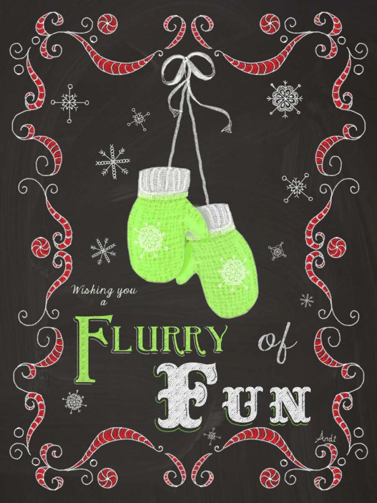 Let it Snow Chalk Art I art print by Andi Metz for $57.95 CAD