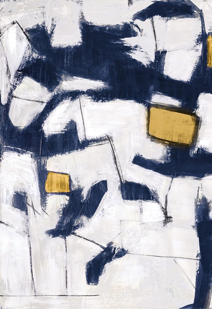 Golden Blue Shatters II art print by Walt Johnson for $57.95 CAD