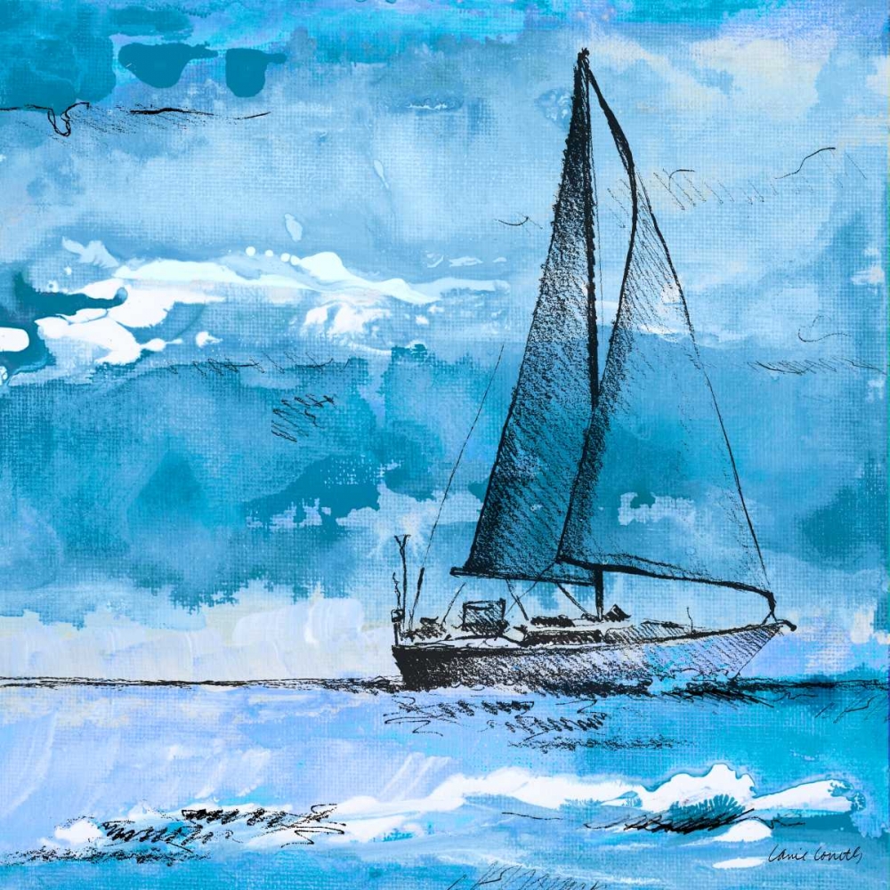 Coastal Boats in Watercolor I art print by Lanie Loreth for $57.95 CAD