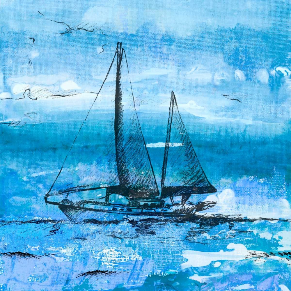 Coastal Boats in Watercolor II art print by Lanie Loreth for $57.95 CAD