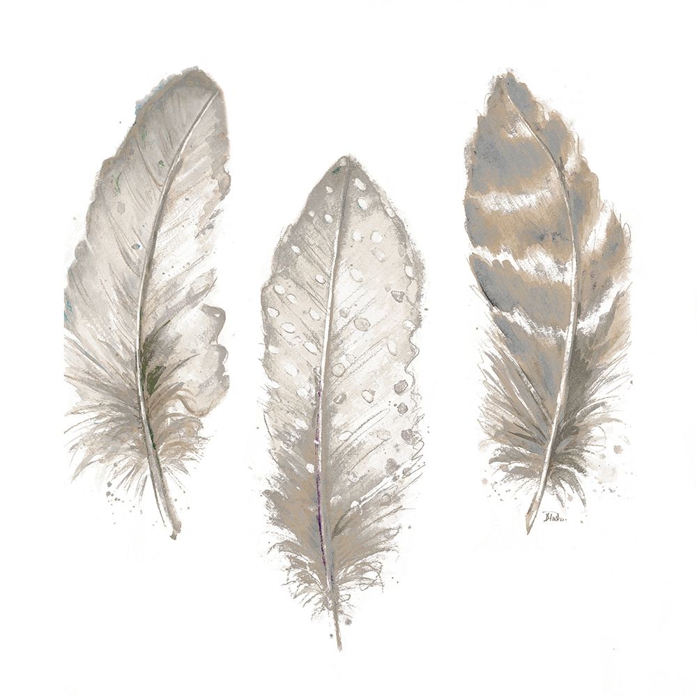 Neutral Watercolor Feathers II art print by Patricia Pinto for $57.95 CAD
