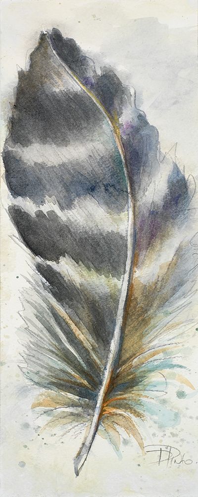 Watercolor Feather VI art print by Patricia Pinto for $57.95 CAD