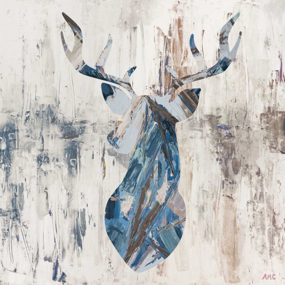 Blue Rhizome Deer Bust art print by Ann Marie Coolick for $57.95 CAD