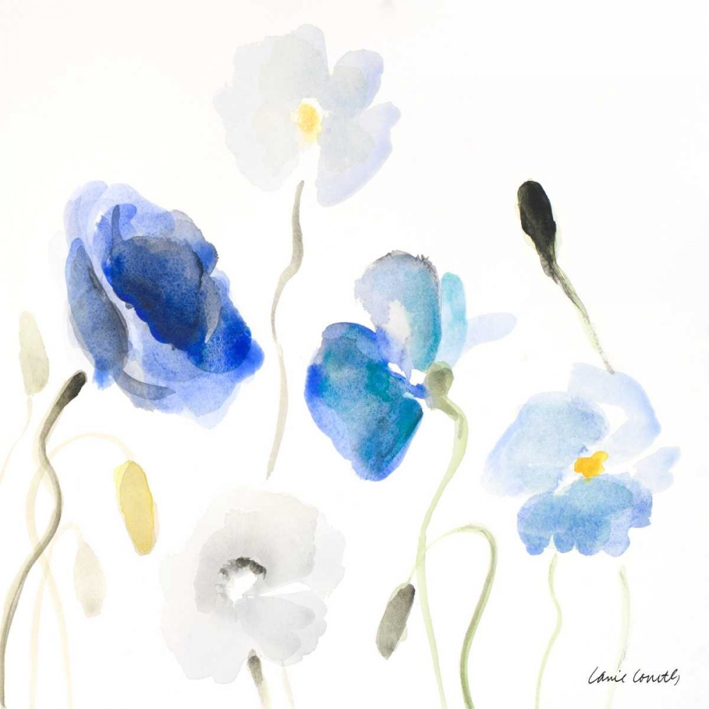 Poppies In The Blues II art print by Lanie Loreth for $57.95 CAD