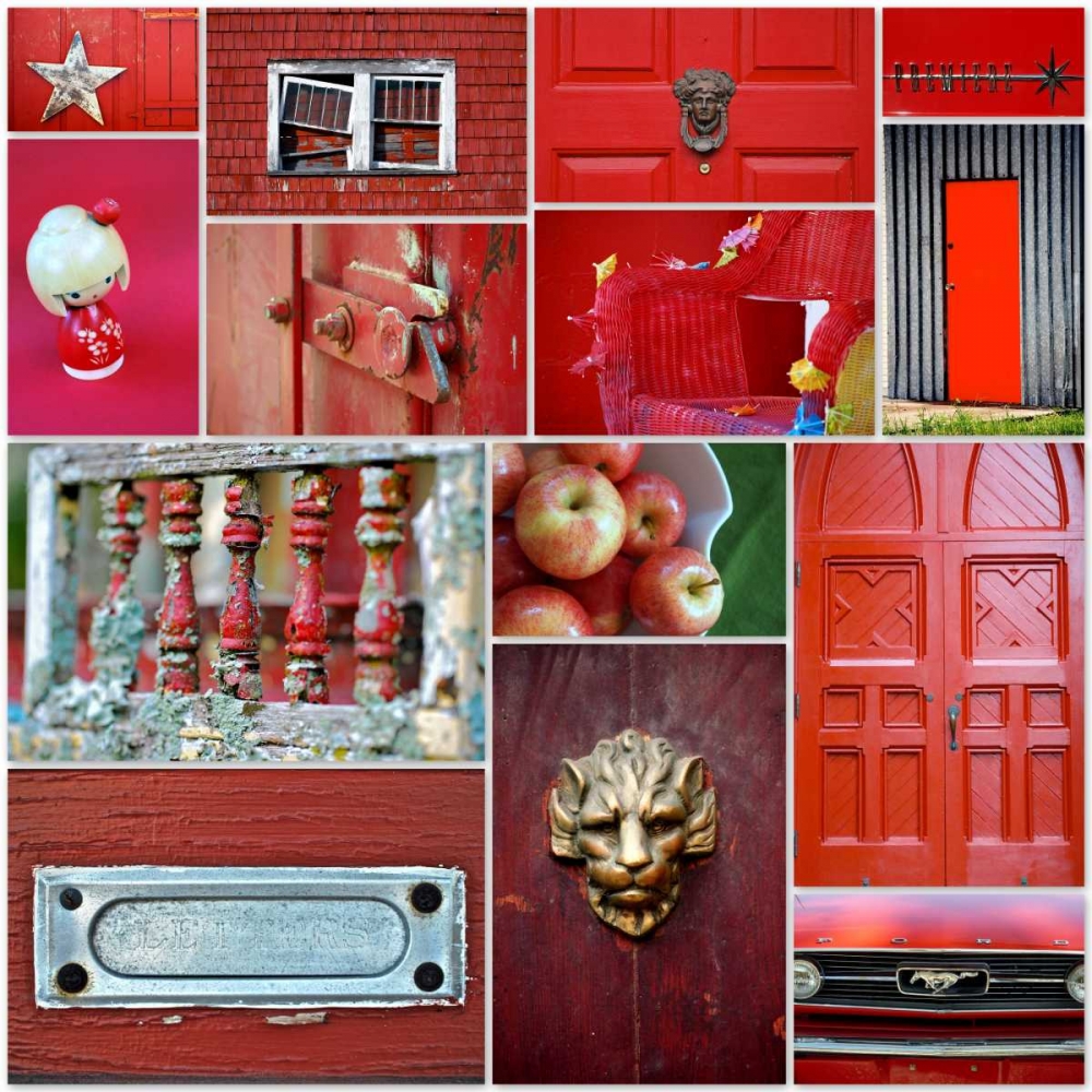 Apple Red Collage art print by Gail Peck for $57.95 CAD
