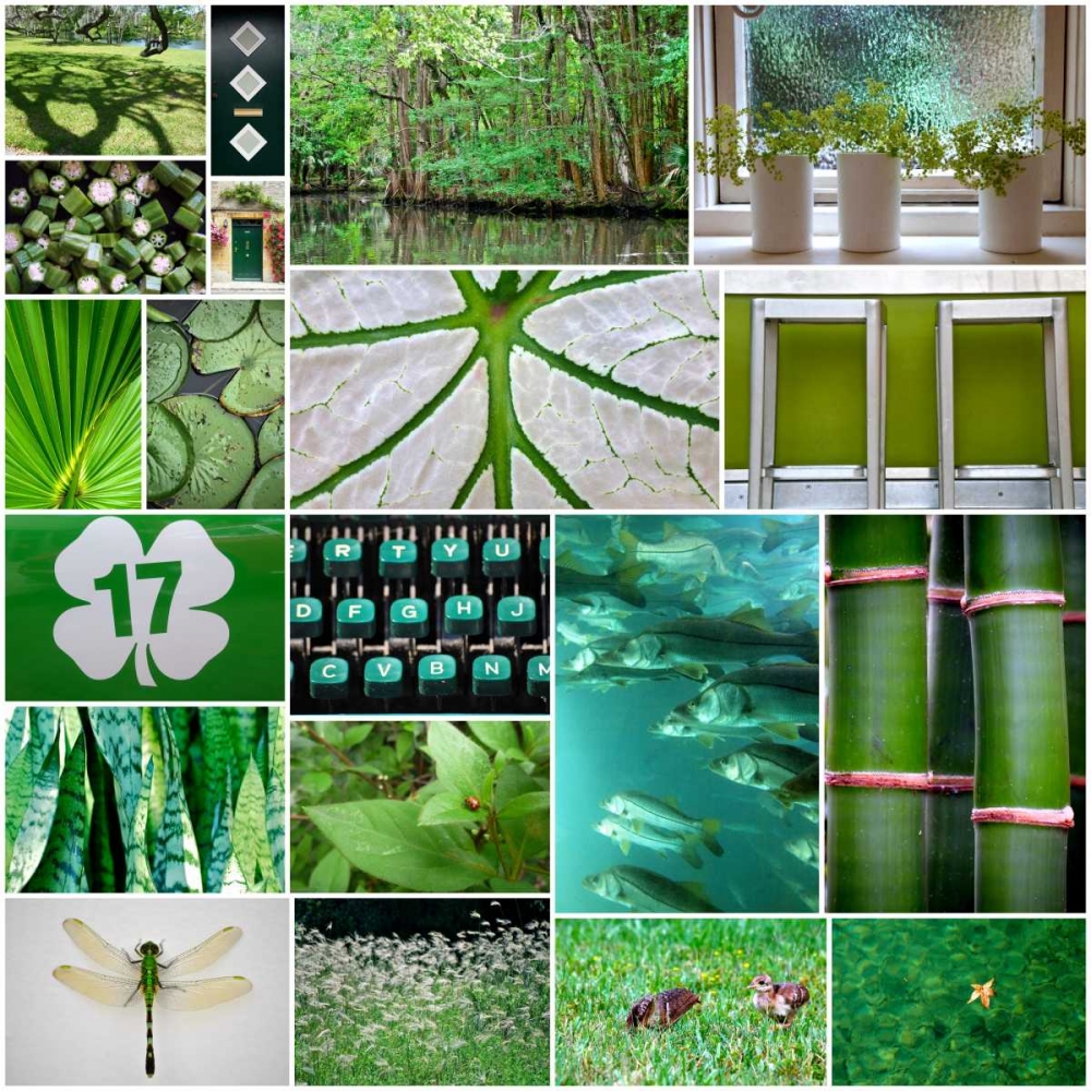 Forest Green Collage art print by Gail Peck for $57.95 CAD