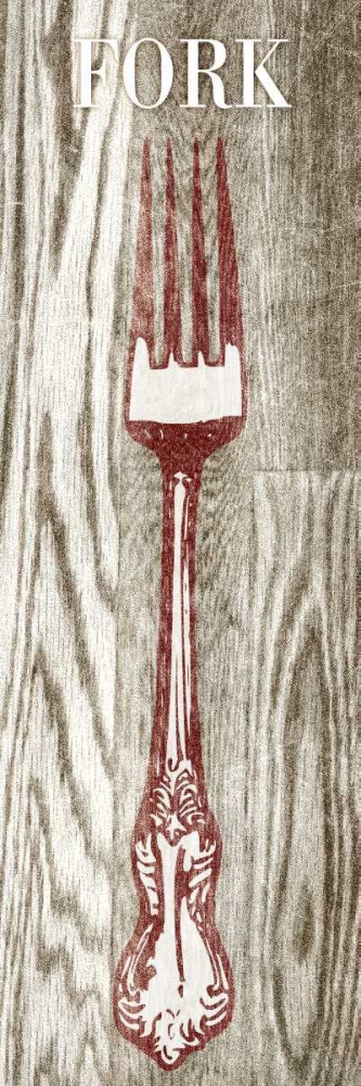 Fork and Spoon on Wood I art print by SD Graphics Studio for $57.95 CAD