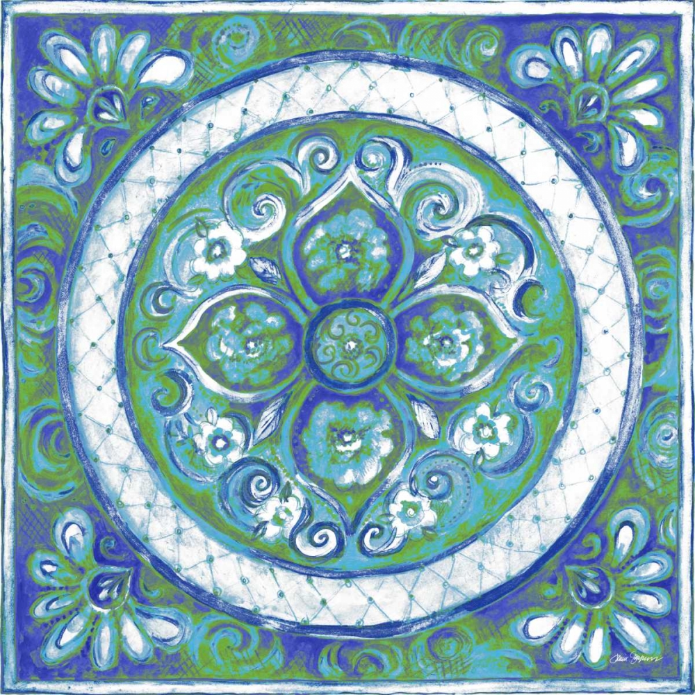 Azurite Medallion III art print by Janice Gaynor for $57.95 CAD