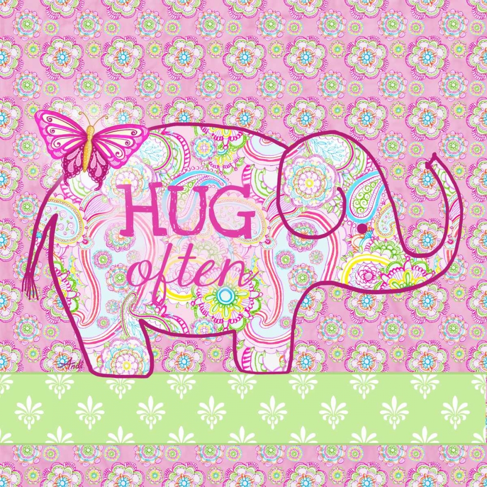 Elephant Border I art print by Andi Metz for $57.95 CAD