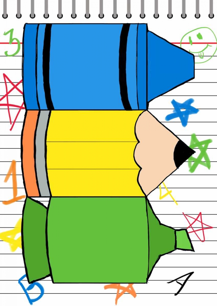 School Scribble I art print by SD Graphics Studio for $57.95 CAD