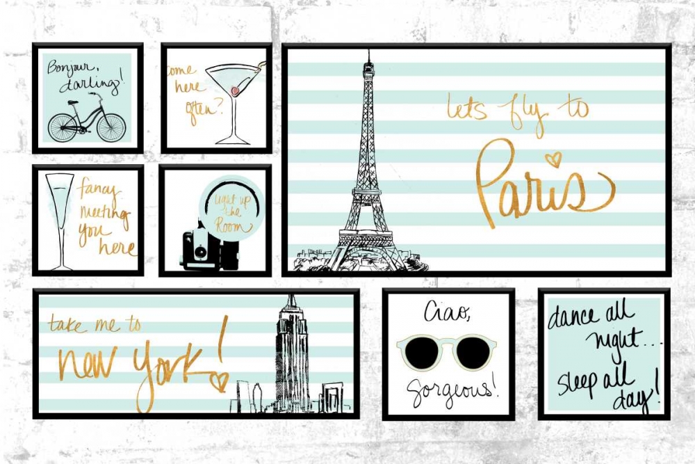 Travel Pack Teal art print by Nicholas Biscardi for $57.95 CAD
