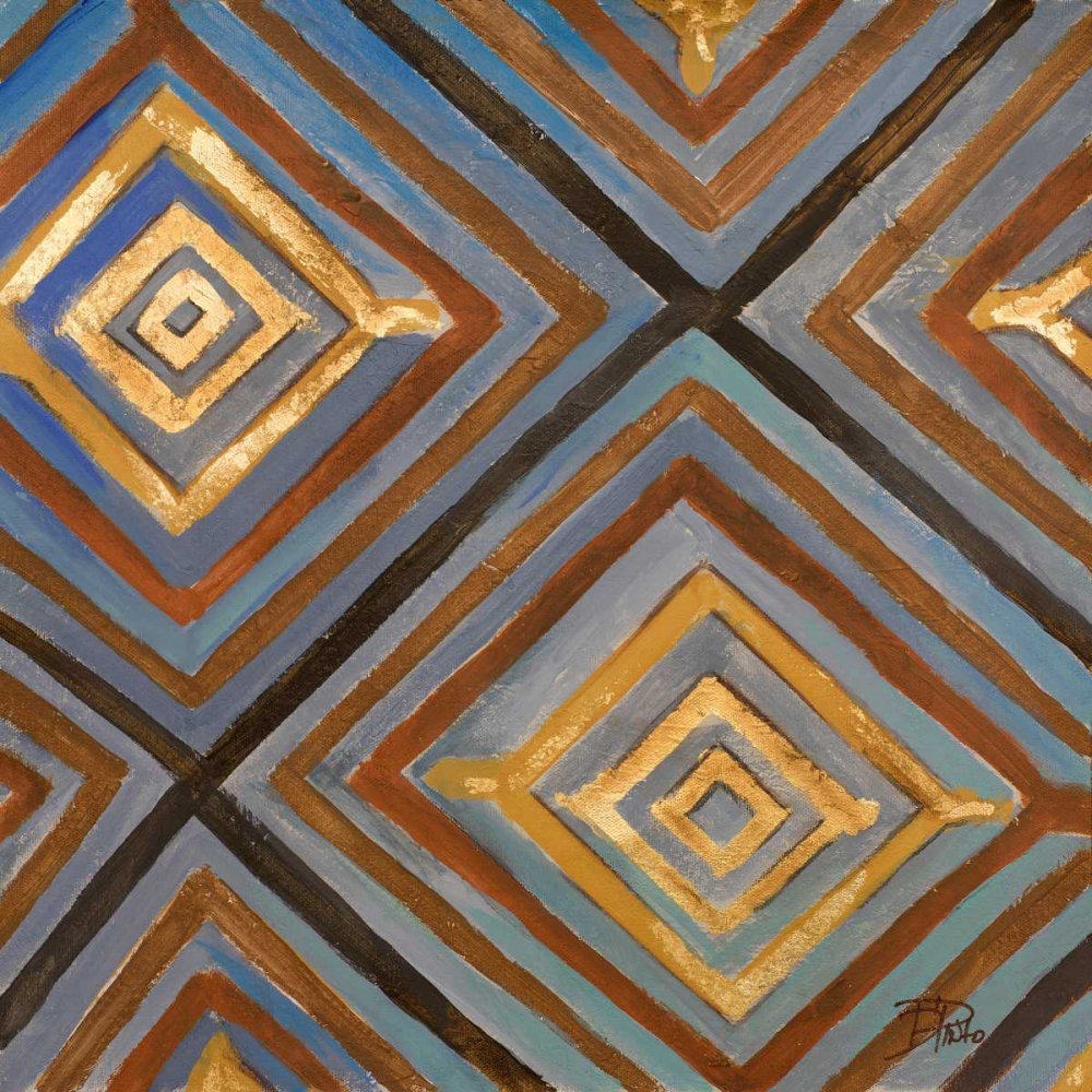 Ikat and Pattern with Gold art print by Patricia Pinto for $57.95 CAD