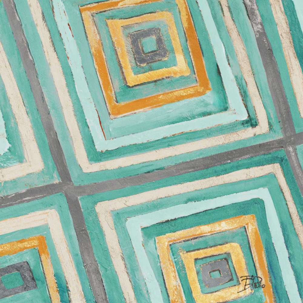 Coastal Ikat with Gold II art print by Patricia Pinto for $57.95 CAD