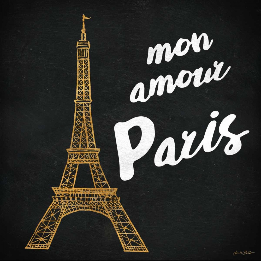Mon Paris Gold I art print by Linda Baliko for $57.95 CAD