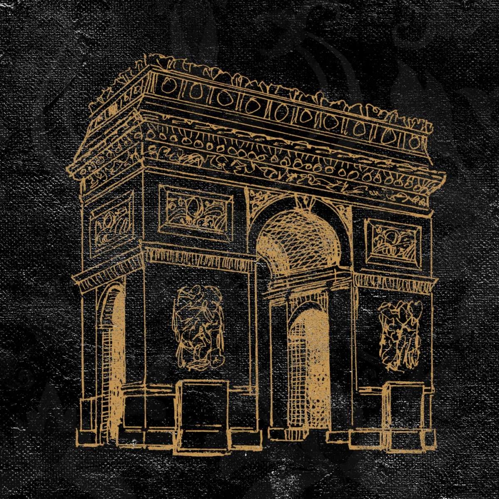 Elegant Paris Gold IV art print by Linda Baliko for $57.95 CAD
