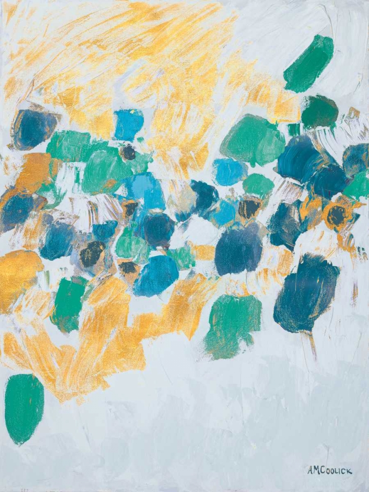 Gold and Teal Internodes art print by Ann Marie Coolick for $57.95 CAD