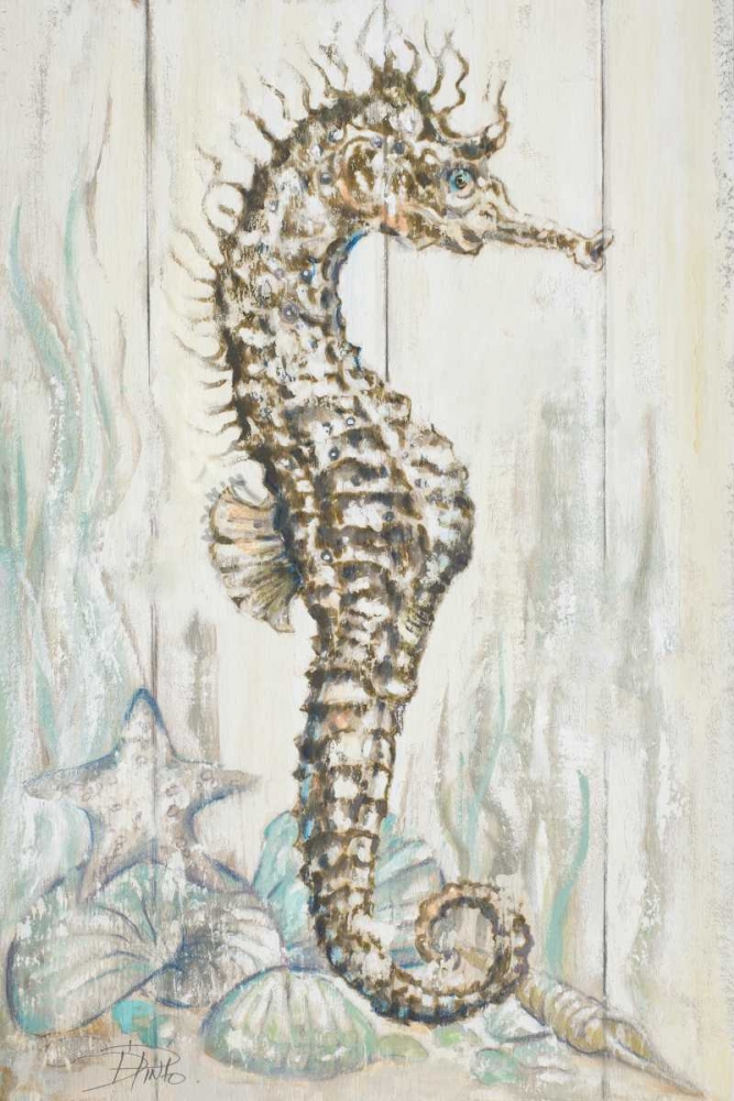 Antique Sea Horse I art print by Patricia Pinto for $57.95 CAD