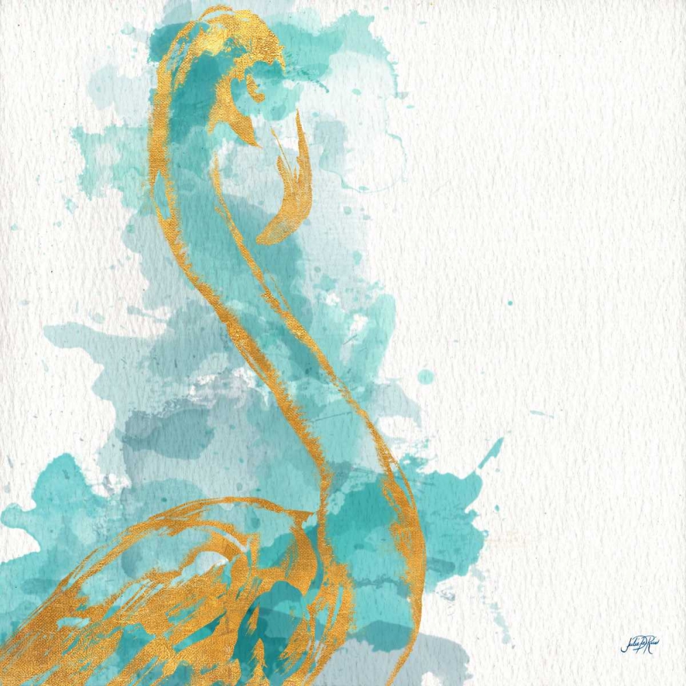 Fancy Watercolor Flamingo art print by Julie DeRice for $57.95 CAD