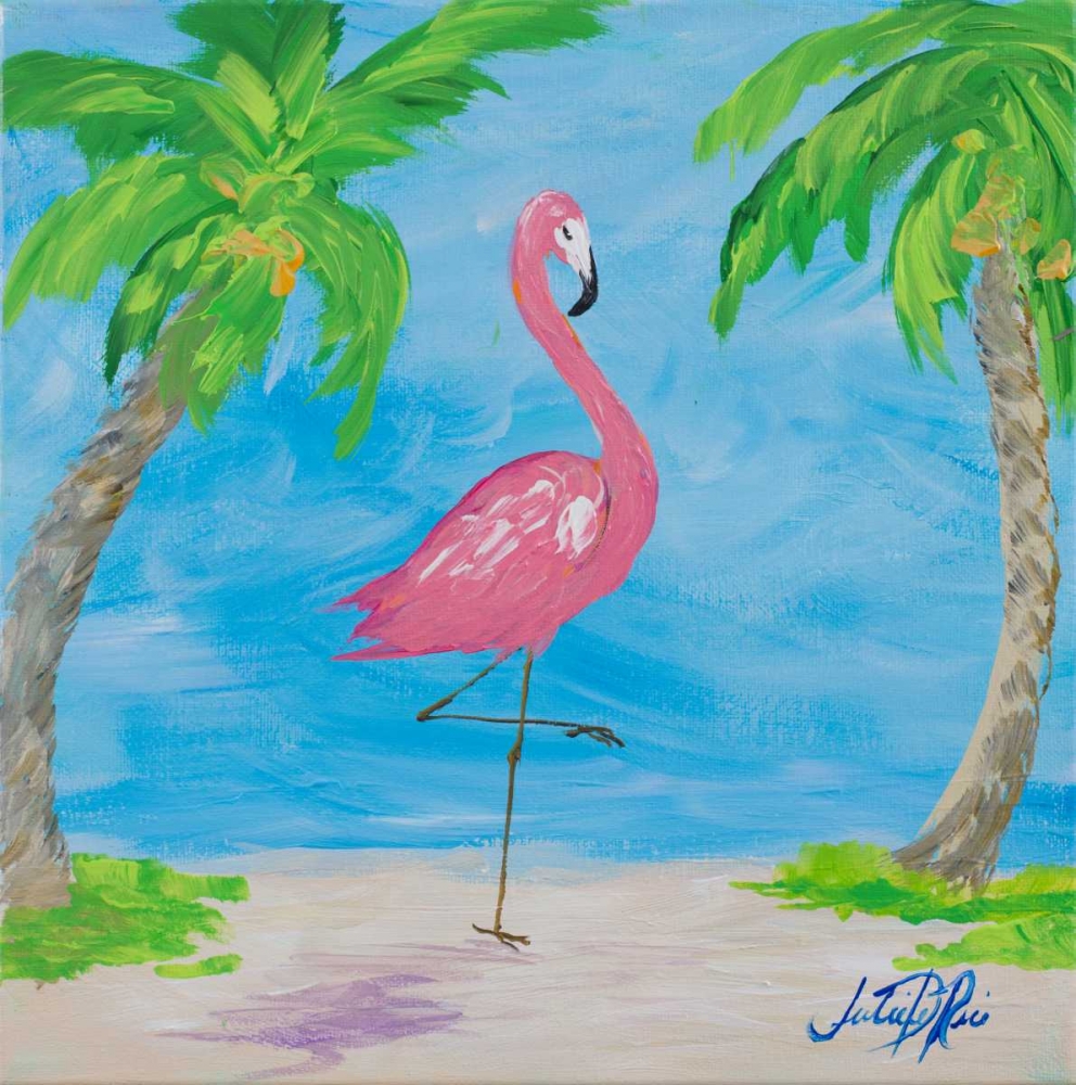 Fancy Flamingos I art print by Julie DeRice for $57.95 CAD