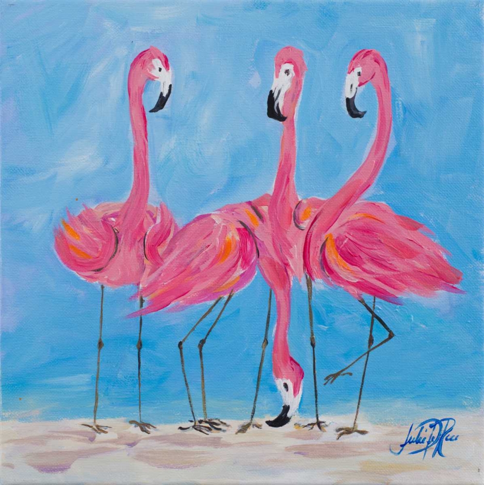 Fancy Flamingos II art print by Julie DeRice for $57.95 CAD