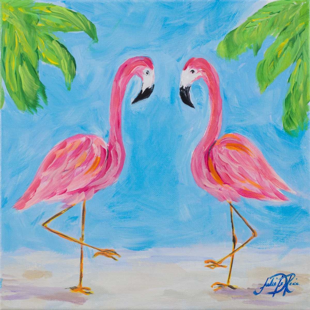 Fancy Flamingos III art print by Julie DeRice for $57.95 CAD