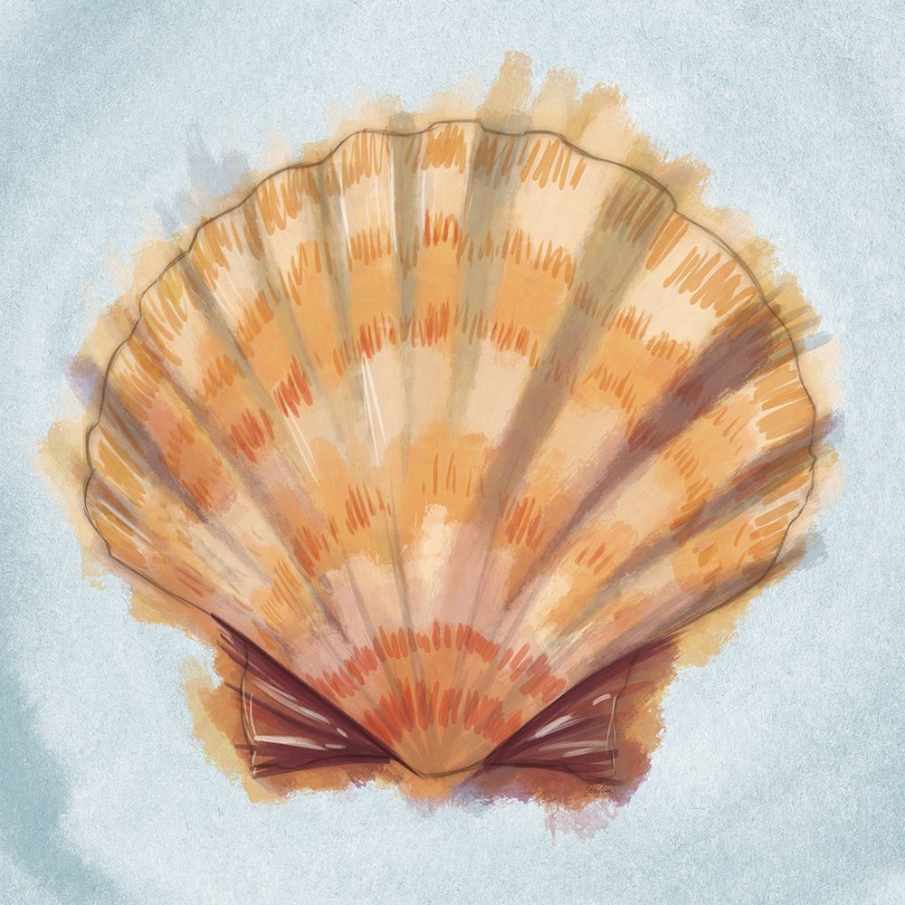 Coastal Treasures on Blue III art print by Josefina for $57.95 CAD