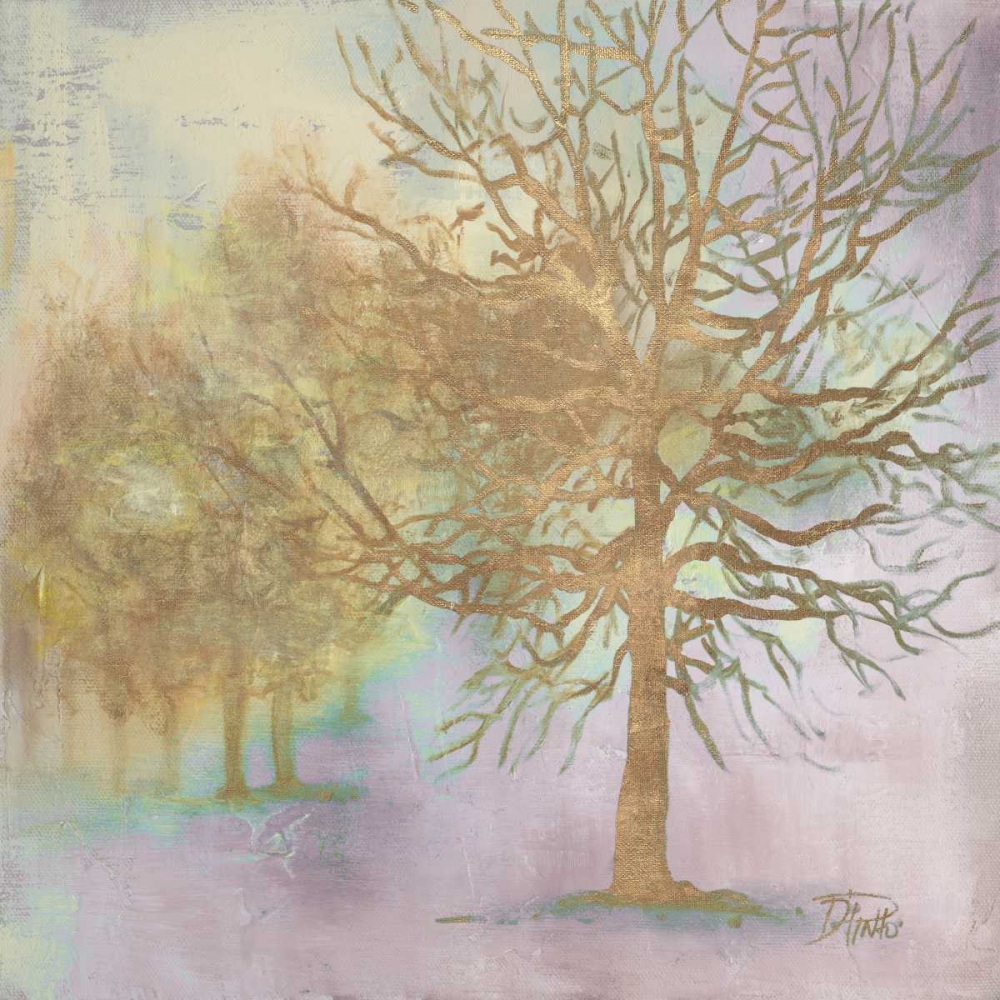 Gold Serene Forest I art print by Patricia Pinto for $57.95 CAD