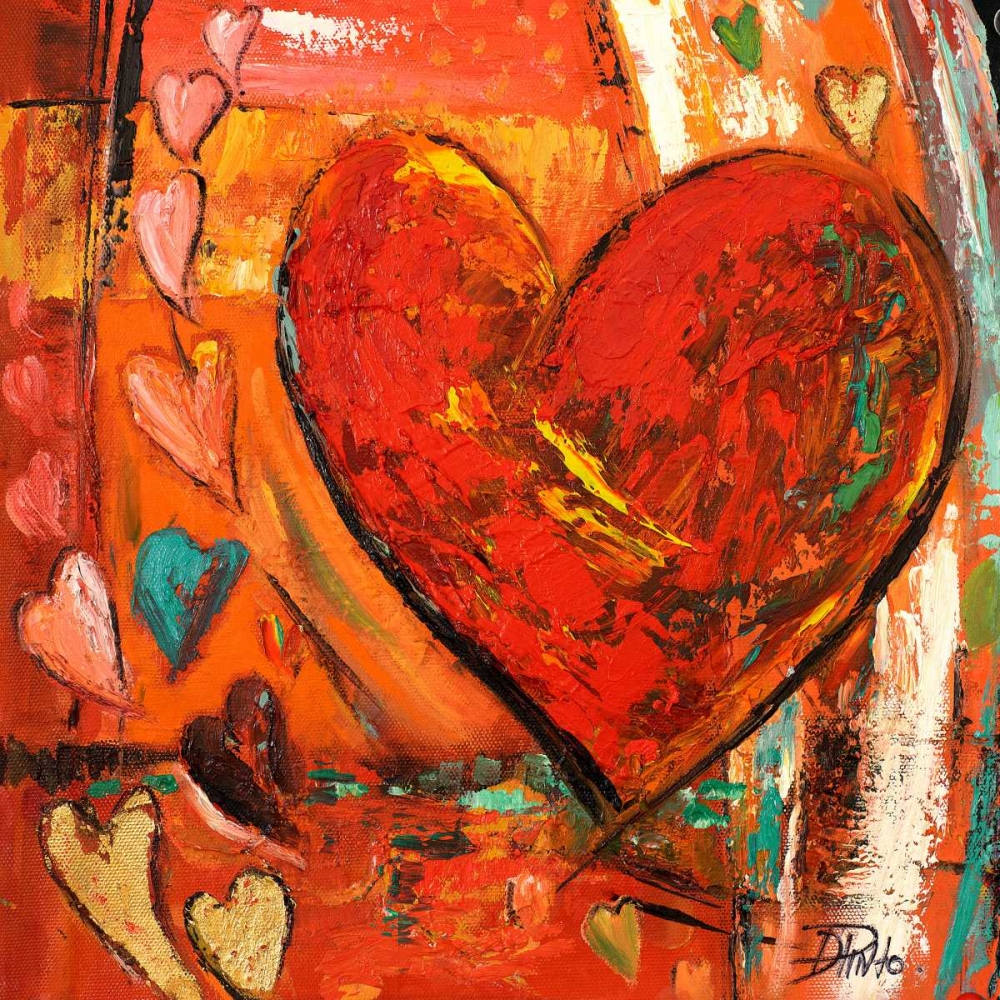 Hippie Hearts I art print by Patricia Pinto for $57.95 CAD