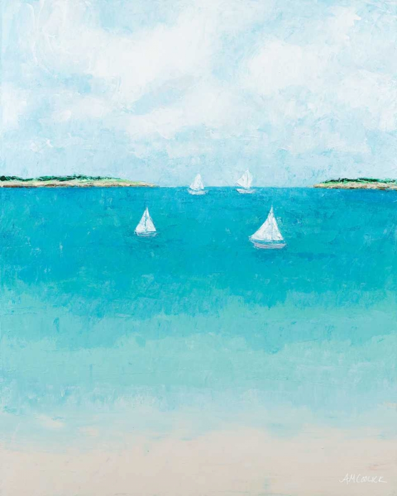 Baby Beach Sailboats art print by Ann Marie Coolick for $57.95 CAD