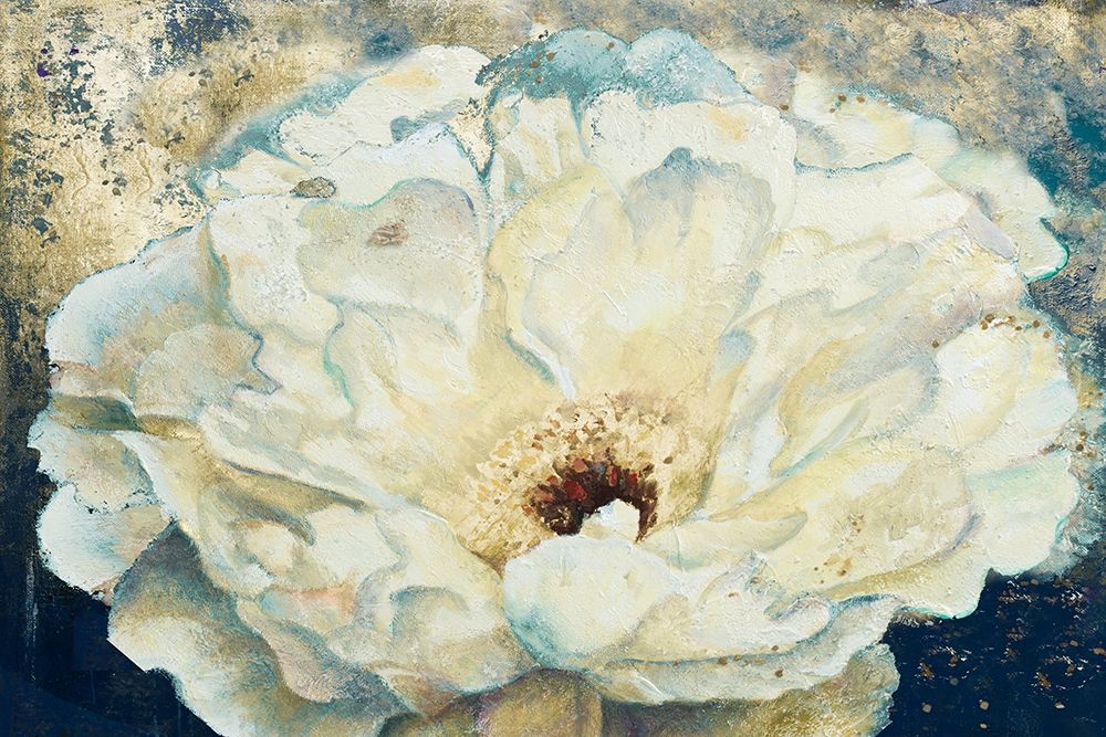 Zuzu Peony of Navy and Gold art print by Patricia Pinto for $57.95 CAD